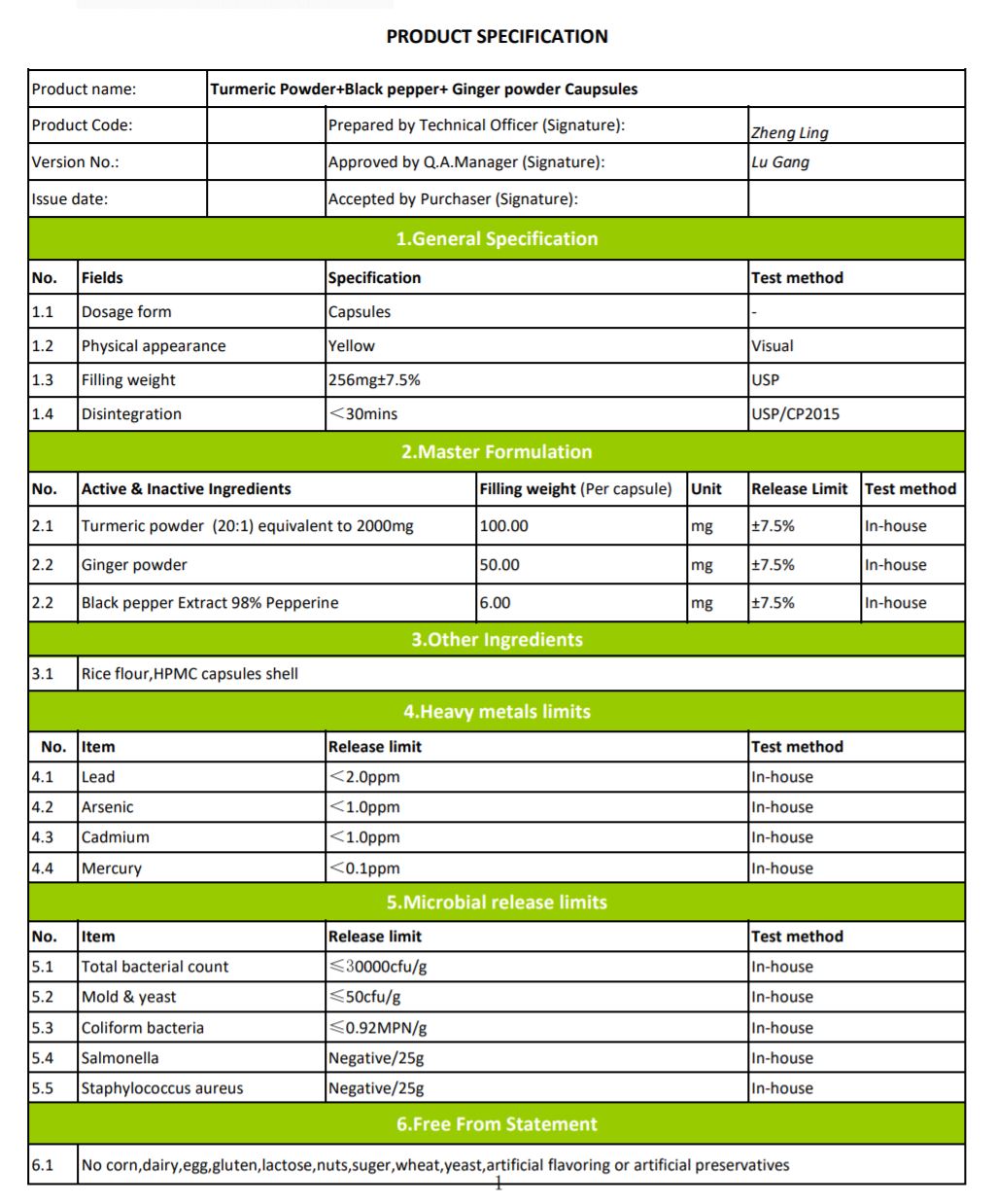 Turmeric Black Pepper And Ginger 2000mg Vegan Capsules